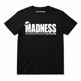 Madness One Step Beyond Kids T-shirt. White Madness Logo on a Black T-Shirt