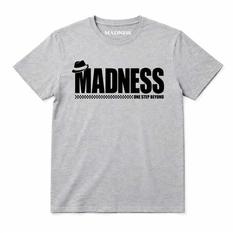 Madness One Step Beyond Kids T-shirt.  Black Madness Logo on a Grey T-Shirt