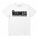 Madness One Step Beyond Kids T-shirt. Black Madness Logo on a White T-Shirt