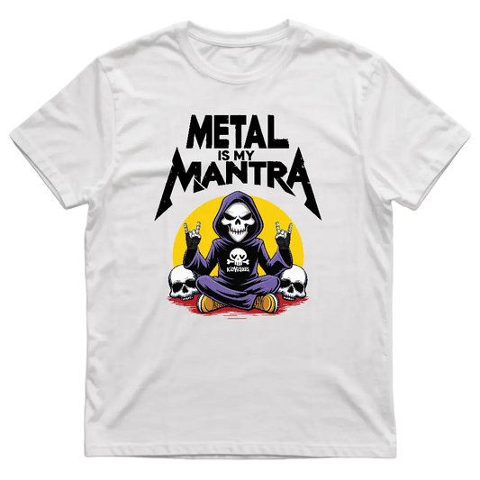 Metal Is My Mantra Kids White T-shirt