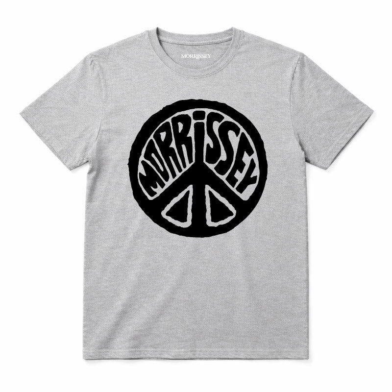 Morrissey kids t-shirt grey with black peace symbol logo graphic