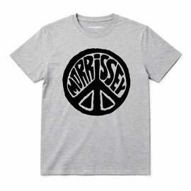 Morrissey kids t-shirt grey with black peace symbol logo graphic