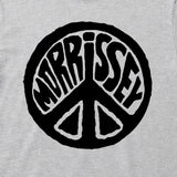 Close Up Of Morrissey kids t-shirt grey with black peace symbol logo graphic