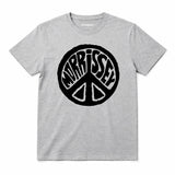 Morrissey kids t-shirt grey with black peace symbol logo graphic
