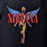 Nirvana In Utero Kids Black T-Shirt Close Up