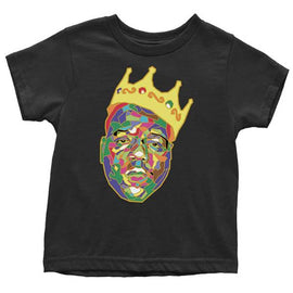 Notorious B.I.G. Kids Black T-Shirt - Biggie Smalls Crown