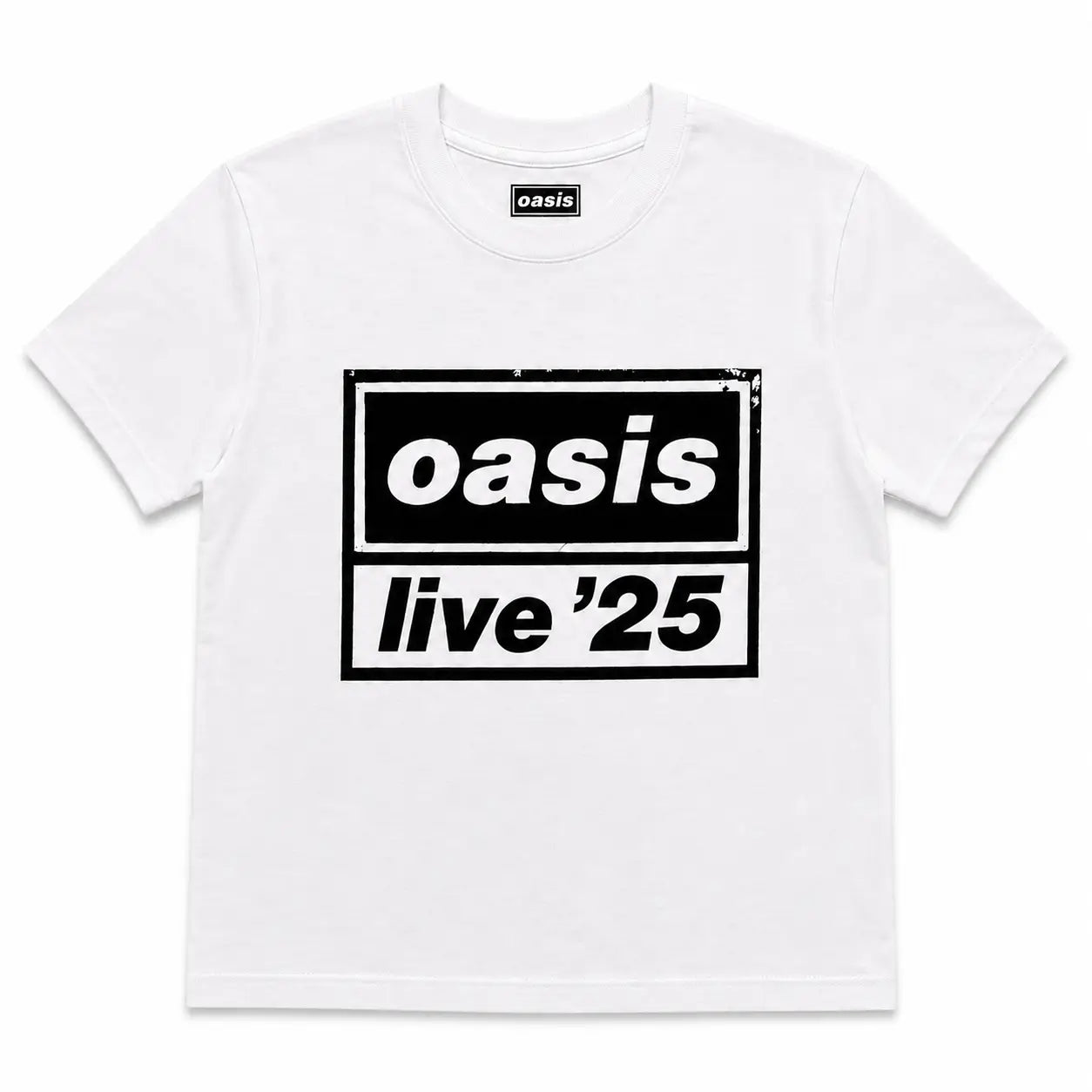 Oasis Kids T-Shirt - Live 25 White - Officially Licensed Ex Tour Merch