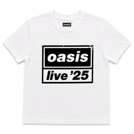 Oasis Kids T-Shirt - Live 25 White - Officially Licensed Ex Tour Merch