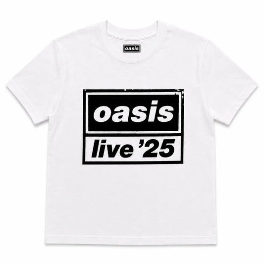 Oasis Kids T-Shirt - Live 25 White - Officially Licensed Ex Tour Merch