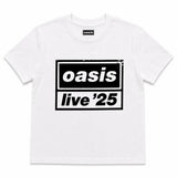 Oasis Kids T-Shirt - Live 25 White - Officially Licensed Ex Tour Merch