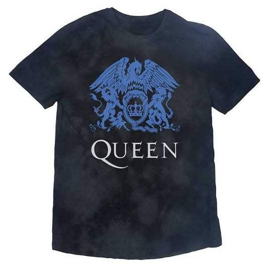 Queen Kids T-Shirt - Queen Blue Crest - Black Tie Dye