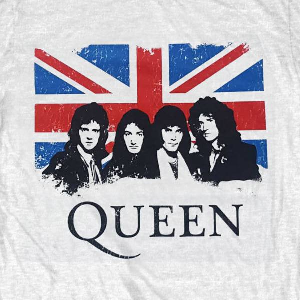 Queen Kids T-Shirt - Union Jack - White