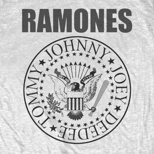 Ramones Kids T-Shirt - Ramones Crest - Light Grey T-Shirt