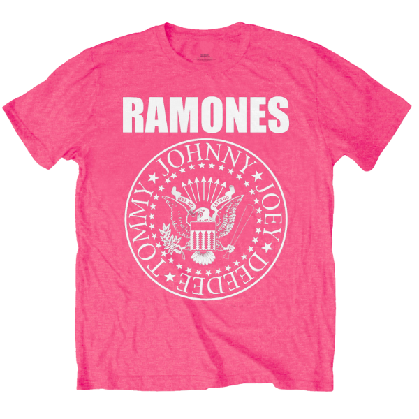Ramones Kids T-Shirt - Pink Ramones Crest – KidVicious.co.uk