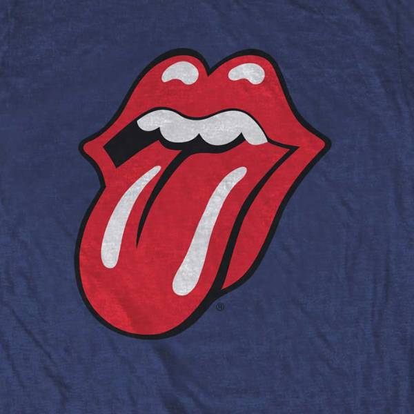 Rolling Stones Kids T-Shirt - Classic Rolling Stones Tongue Logo - Blue T-Shirt