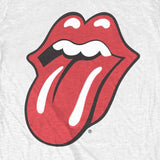Rolling Stones Adult T-Shirt - Classic Rolling Stones Tongue Logo - White T-Shirt