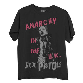 Sex Pistols Adult T-Shirt - Black - Anarchy In The UK