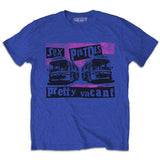 Sex Pistols Adult T-Shirt -Blue - Pretty Vacant