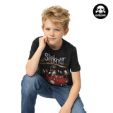 Cool Boy Wearing a Kids Black Slipknot Debut Album Tshirt