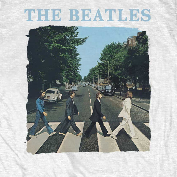 The Beatles Adult T-Shirt - Abbey Road Album Cover - White