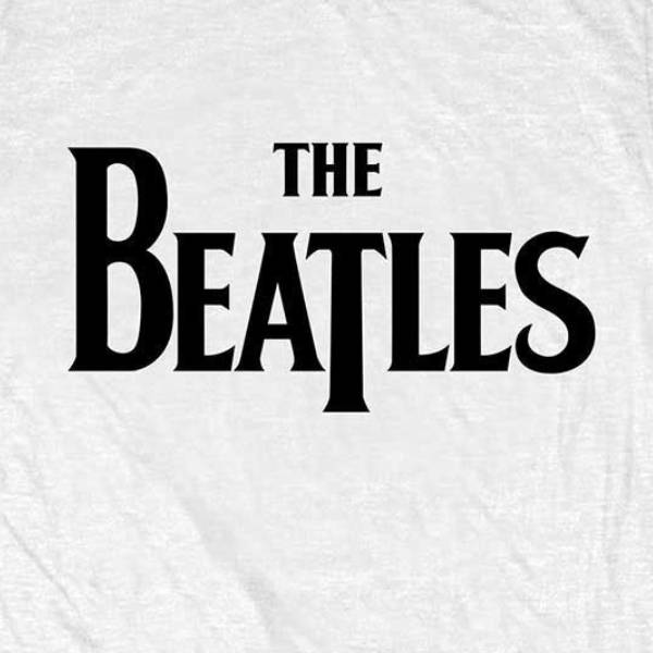 The Beatles Adult T-Shirt - Classic Beatles Logo - White