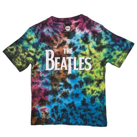 The Beatles Kids T-Shirt - Beatles Logo - Multi Colour Tie Dye