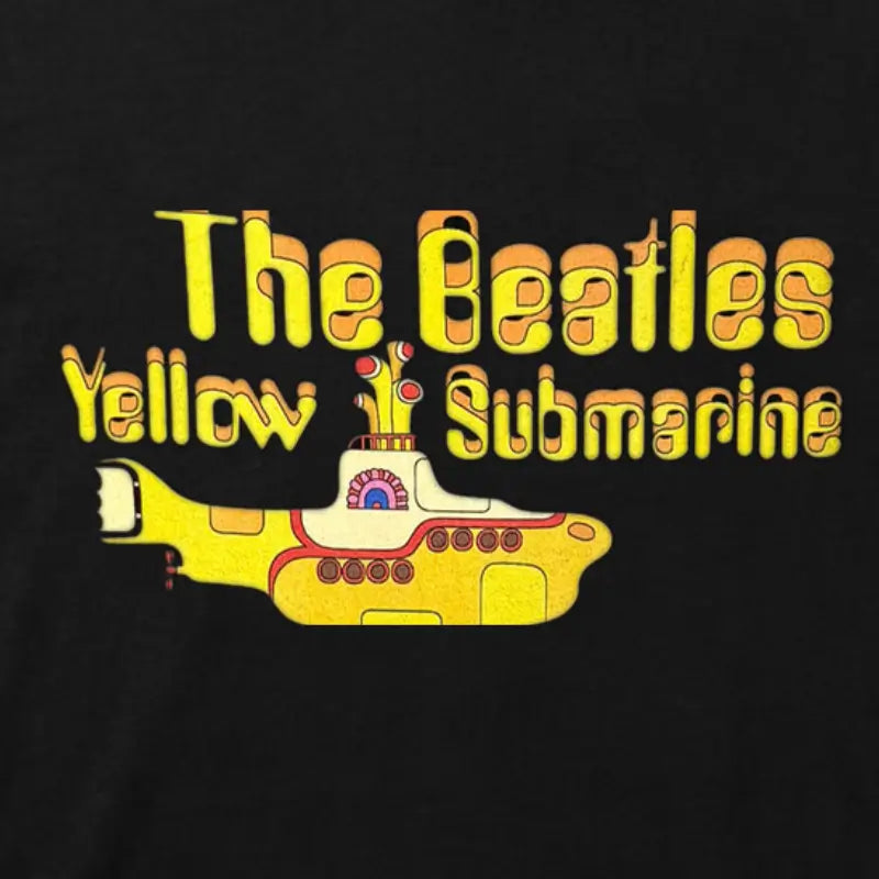The Beatles Yellow Submarine Kids Black Tshirt Close Up