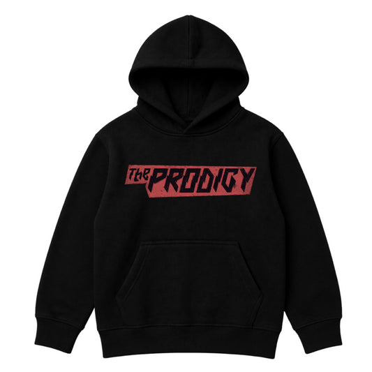 The Prodigy Kids Hoodie The Prodigy Disrupta Logo printed on a plain black hoody
