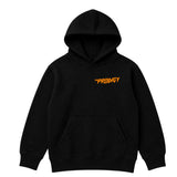 The Prodigy kids hoodie with The Prodigy Invaders Must Die artwork and logo printed on a plain black hoody
