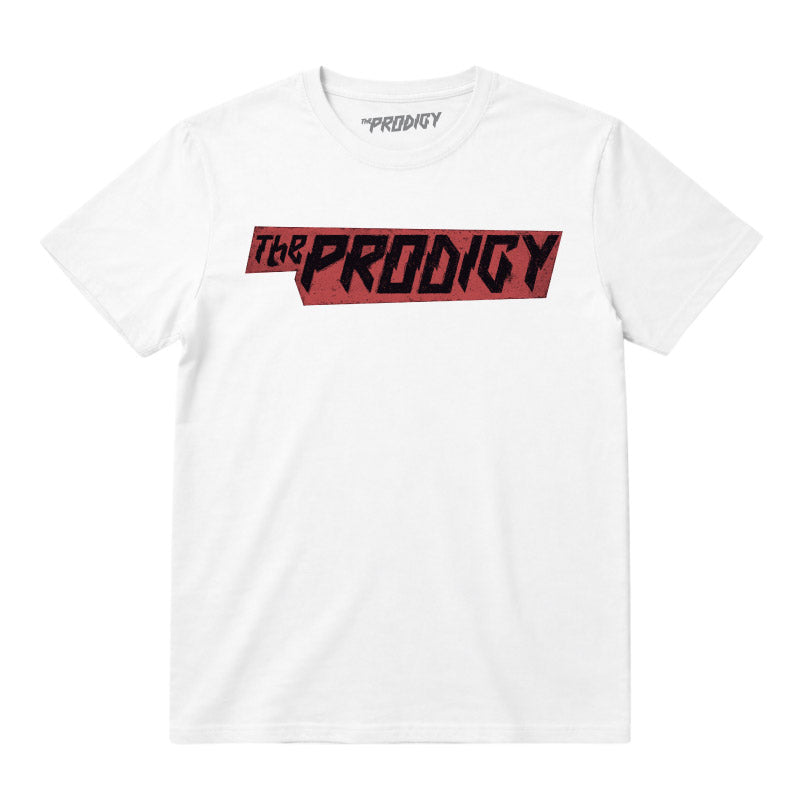 The Prodigy Kids T-shirt with The Prodigy Disrupta logo printed in full colour on a plain white t-shirt