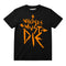 The Prodigy kids t-shirt with The Prodigy Invaders Must Die artwork printed in orange on a plain black tshirt
