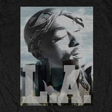 Tupac Shakur Adult T-Shirt - Black - 2Pac L.A Skyline