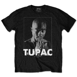 Tupac Shakur Adult T-Shirt - Black - 2Pac Praying