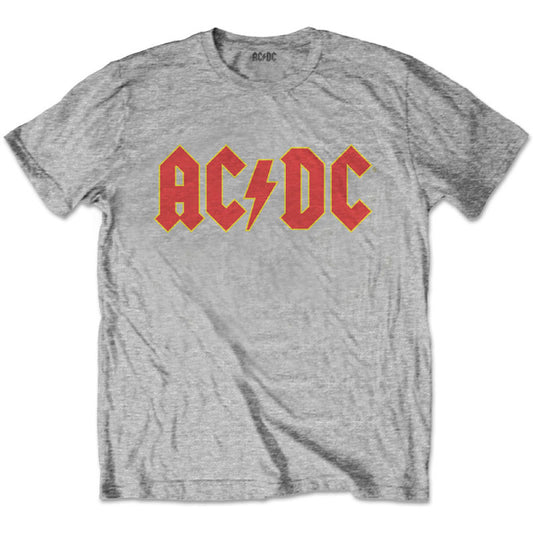 AC/DC Kids Grey T-Shirt - Red AC/DC Logo