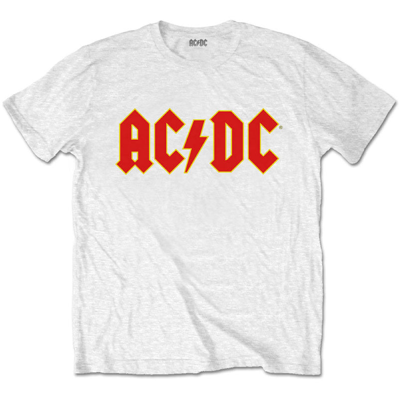 AC/DC Kids White T-Shirt - Red AC/DC Logo – KidVicious.co.uk