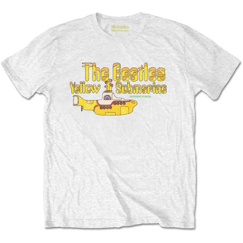 The Beatles Adult T-Shirt - Yellow Submarine Album - White