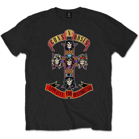 Guns 'n' Roses Adult T-Shirt - Appetite For Destruction Album Artwork