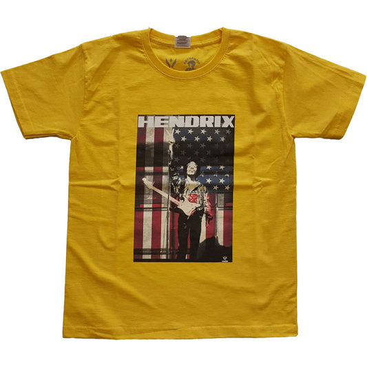 Jimi Hendrix Kids Yellow T-Shirt - Peace Sign