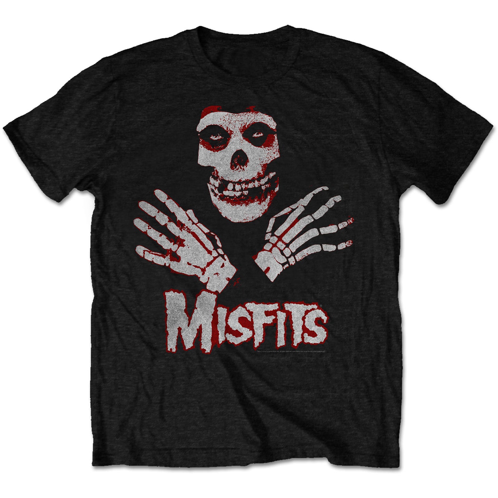 Misfits Adult T-Shirt - Crimson Ghost Hands