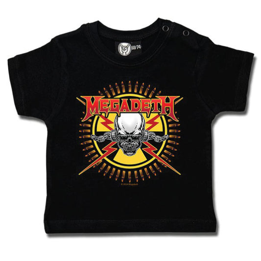 Megadeth Baby T-Shirt - Skull and Bullets