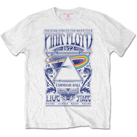 Pink Floyd Adult T-Shirt - Dark Side Of The Moon Tour 1972 - White