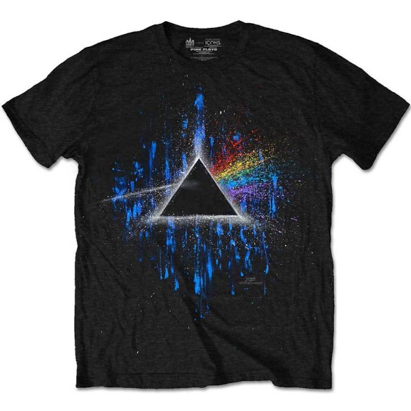 Pink Floyd Adult T-Shirt - Dark Side Of The Moon Album Spray Paint