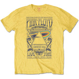 Pink Floyd Adult T-Shirt - Dark Side Of The Moon Tour 1972 - Yellow