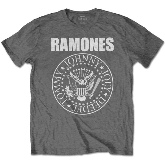Ramones Kids T-Shirt - Ramones Presidental Seal - Charcoal Grey T-Shirt