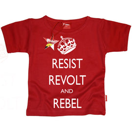 Resist, Revolt and Rebel Kids T-Shirt by Stardust