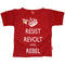 Resist, Revolt and Rebel Kids T-Shirt by Stardust