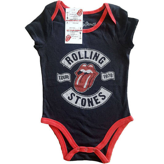 Rolling Stones Babygrow - US Tour 1978 - Red Trim
