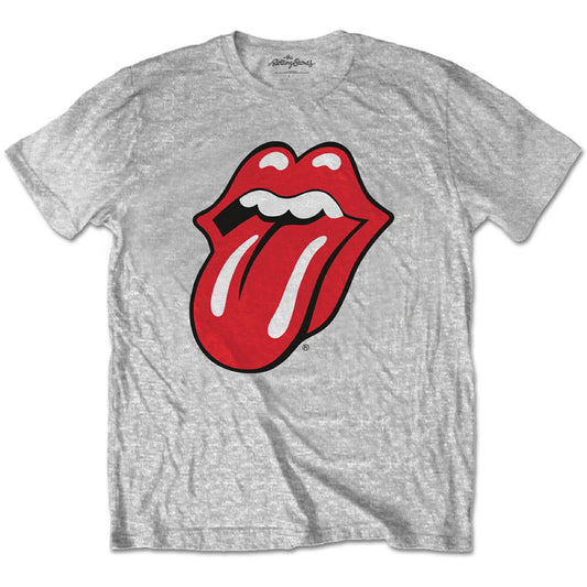 Rolling Stones Kids T-Shirt - Classic Rolling Stones Tongue Logo - Grey T-Shirt