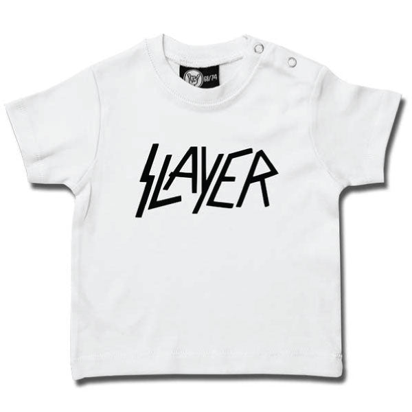 Slayer Baby T-Shirt Logo - White