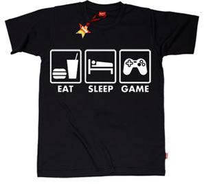 Eat Sleep Game Teenage Boys T-Shirt by Stardust